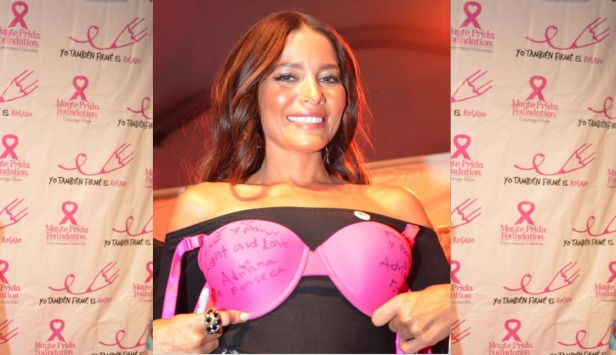 Adriana Fonseca apoya la lucha contra el cáncer y la campaña "Yo ya firmé el rosado" que emprendió la Fundación Maité Prida y el Consulado General de México en Los Ángeles. Fotos: Pako Alonso