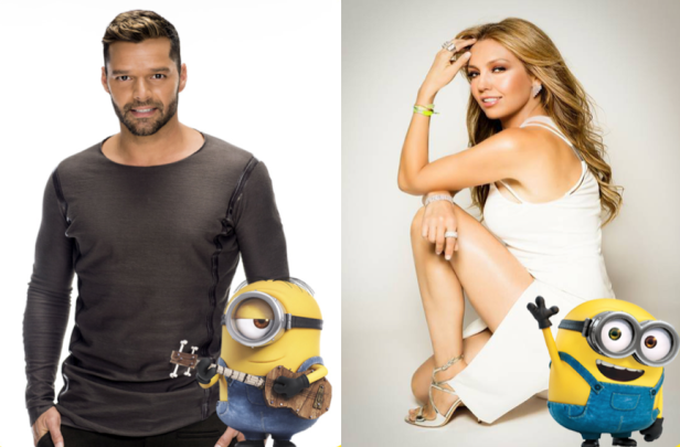 Ricky Martin y Thalía prestan su voz a los minions para la versión latinoamérica.