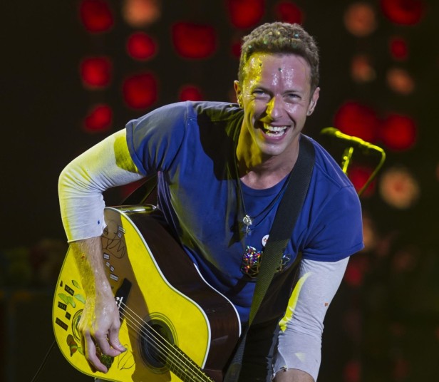 Chris Martin, vocalista de Coldplay, en el Foro Sol, en la Ciudad de México. Foto: Cortesia