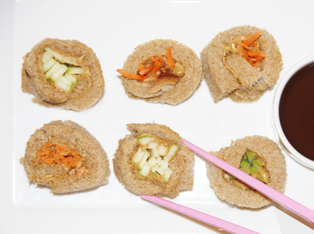 La receta Sushi de Zanahoria y Manzana con Crema de Cacahuate es una propuesta de la chef Liz Milian, de “Christina Milian Turned Up” de la cadena televisiva E!